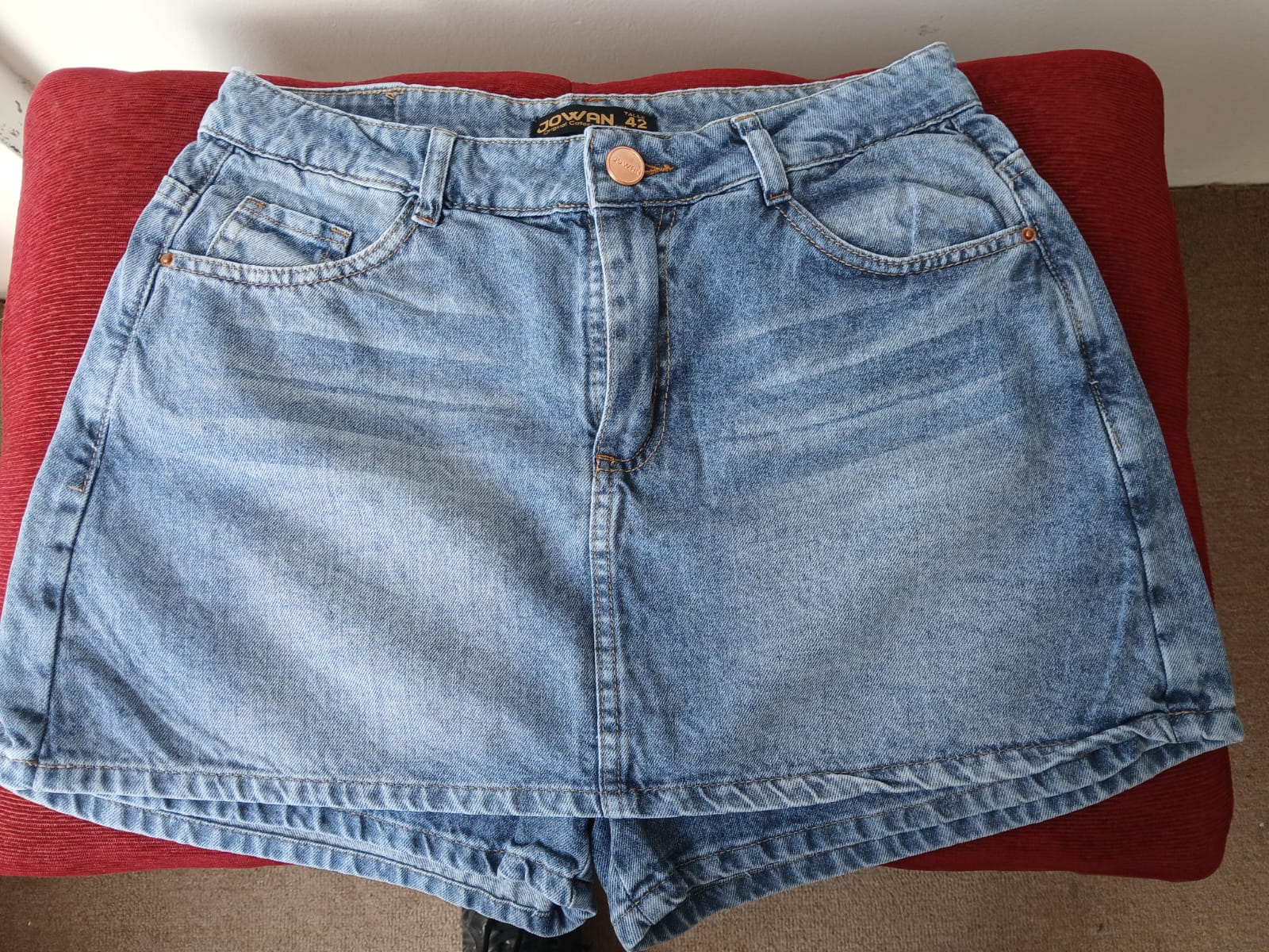 SHORT POLLERA CELESTE  42