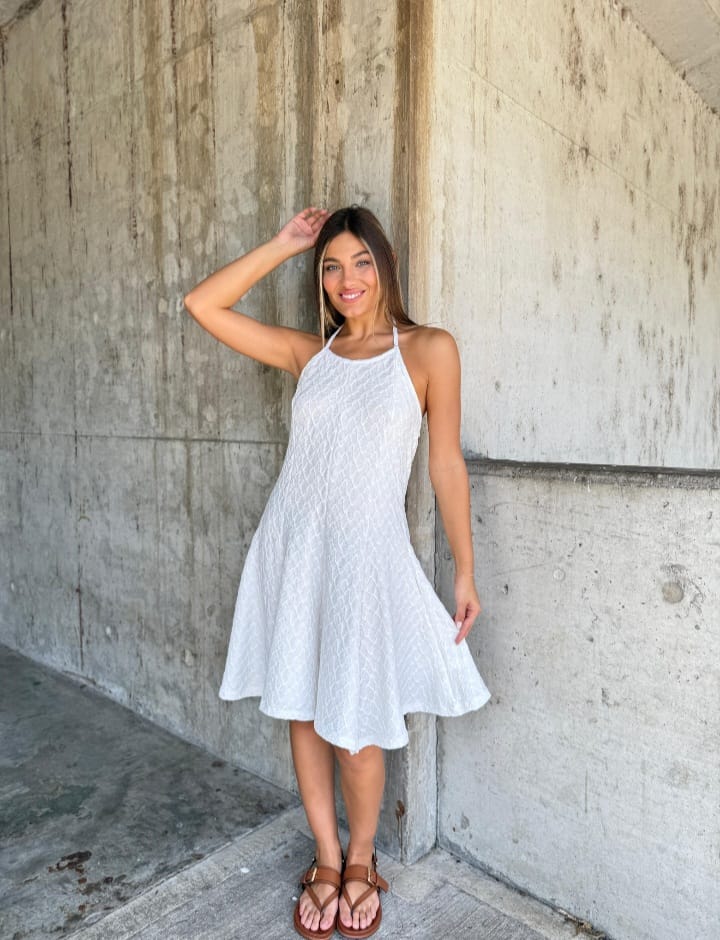 VESTIDO BLANCO TRAMADO